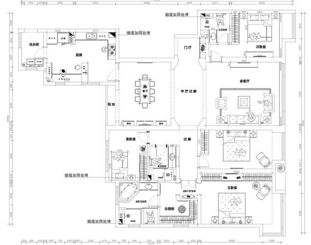 設計九部-石浩然-御景新世界-242㎡-現(xiàn)代風格-平面布置圖.jpg