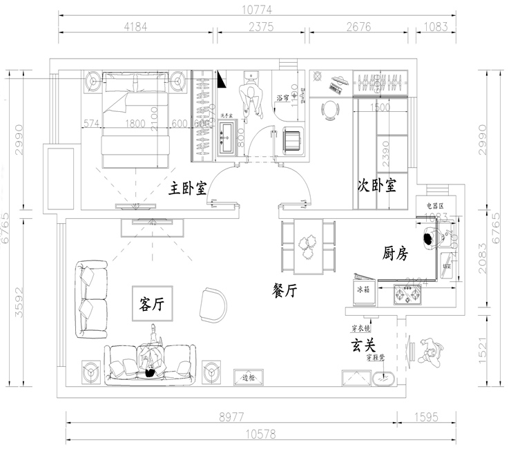 龍湖花千樹-86平-現(xiàn)代風格-平面布圖.jpg